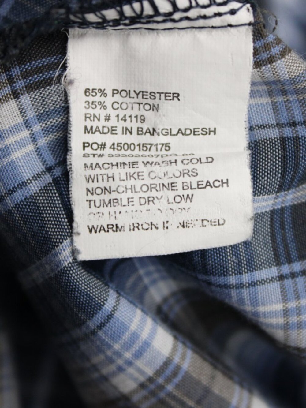 Ely Cattleman Shirt Mens 2XL XXL Blue Plaid Pearl Snap Western Short Sleeve - Picture 8 of 12